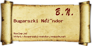 Bugarszki Nándor névjegykártya